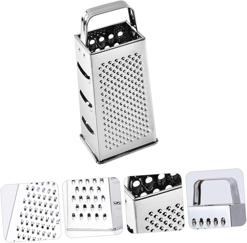 4 Sided Stainless Steel Box Grater for Cheese Vegetable Shredder Slicer Kitchen Multipurpose Tool - Image 5